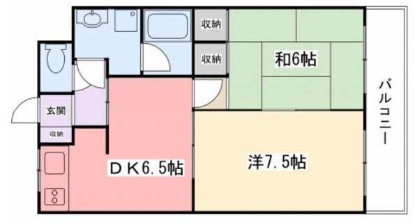 滝野駅 バス10分  上中下車：停歩3分 2階の物件間取画像